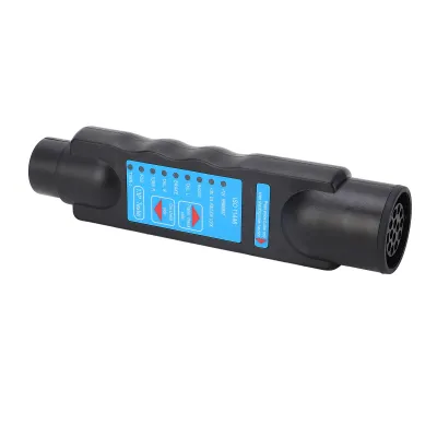 Image de Testeur de prise de remorque à 13 broches, outil de diagnostic pour le circuit électrique de remorquage de remorques de voiture 12 V avec indicateur LED