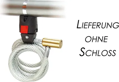 Produktbild von KLICKfix Mini Adapter with holder for cable locks, Kabelschlossadapter, Schwarz, Rot