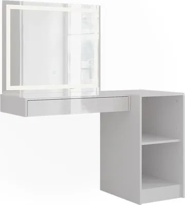 Produktbild von Schminktisch Vicco Sherry Weiß/Weiß Hochglanz 120 cm 3 Teile, Model 57724