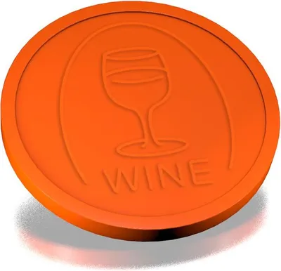 Immagine prodotto di Monete da vino CombiCraft in rilievo arancione - 250 pezzi