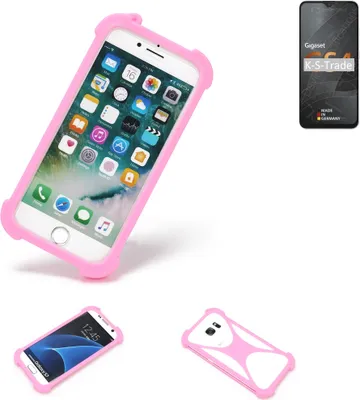 Produktbild von K-S-Trade Handy Hülle kompatibel mit Gigaset GS4 Schutz Hülle Bumper Silikon Schutz Hülle Cover Case Silikoncase Silikonbumper TPU Softcase
