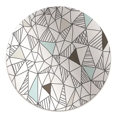Produktbild von Rundmatte - Stuhlunterlage Bürostuhlunterlage - Rund Ø 100 cm - Bodenmatte - Fußmatte - Geometrisches Muster