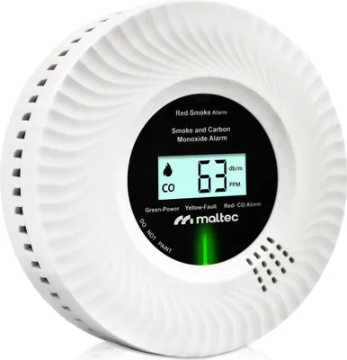 Produktbild von MalTec Rauch- Und Kohlenmonoxiddetektor er Alarm 2in1 Lcd