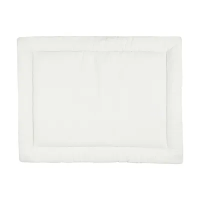 Produktbild von KraftKids Krabbeldecke Leinen leicht grünes Weiß 130 cm x 130 cm