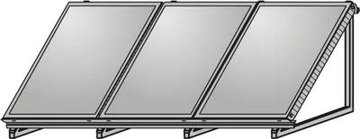 Image de Wolf AluFlex-U Aufstellgerüst Hochformat für 3 Kollektoren F3-1-1/CFK-1