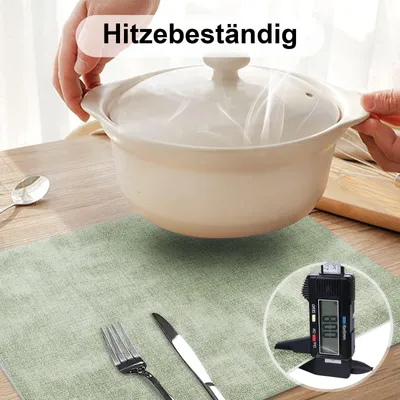 Obrázok produktu pre Sada 6 umývateľných podtácerov z umelého kožene, vodeodolných a protišmykových