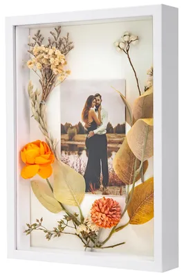 Obrázek produktu pro 3D rámečky na fotografie, formát A4, hloubka 3 cm, bílé barvy, rozměry 31 × 22,5 cm, určené pro fotografie