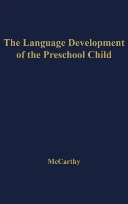 Produktbild von The Language Development of the Preschool Child.