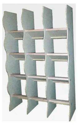 Produktbild von Sitzregal mit 16 Sitzplätzen aus Holz