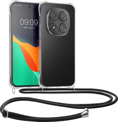 Produktbild von kwmobile Necklace Case kompatibel mit Xiaomi Redmi Note 15 Pro+ 5G / Poco M8 Pro 5G Hülle - Silikon Cover mit Handykette - Band Handyhülle Transparent