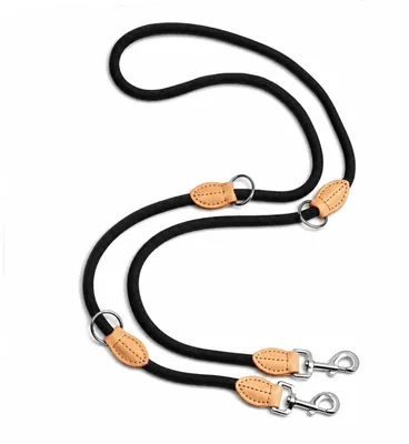 Productafbeelding van Hond leash 2-in-1 Dubbele lijn voor 2 honden met trekstopfunctie