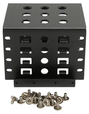 Imagen del producto de Soporte de montaje para disco duro de 2,5 pulgadas, aleación de aluminio, diseño hueco, alta dureza, carcasa para discos duros IDE y SSD, color (disco duro no incluido)