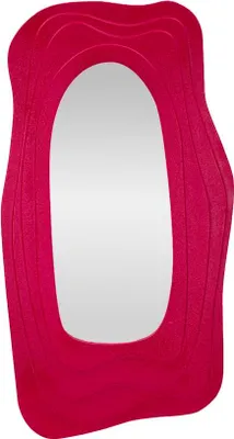 Zdjęcie produktu dla FURNLUX Lustro ścienne Daphne Pink 90cm / Kolor główny: różowy / Wymiary: 90 x 165 x 4 cm