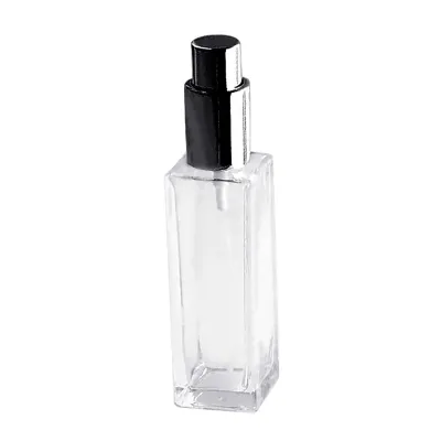 Produktbild von 30/50 ml tragbare, nachfüllbare, leere Sprühflasche aus klarem Glas mit Parfümzerstäuber-Schwarz ,Größen:50ML