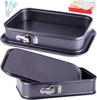 Immagine prodotto di Stampo per tiramisù in acciaio inossidabile - Per la preparazione di dolci e torte - Resistente - 35,5 x 28,5 cm - Nero