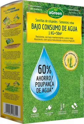 Obrázek produktu pro Travní osivo AGREEN s nízkou spotřebou vody pro plochu až 50 m² (1 kg)