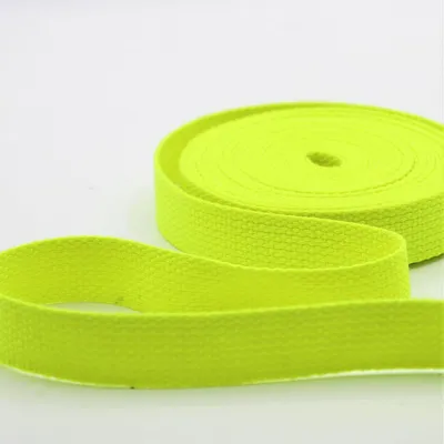 Produktbild von Gurtband Baumwolle, 3 m Länge, 20 mm breit, neon gelb, für Taschen und Rucksäcke