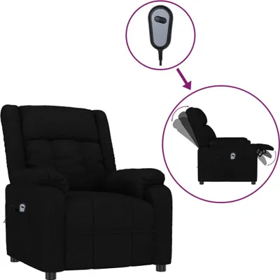 Produktbild von vidaXL Relaxsessel Elektrisch Schwarz Stoff