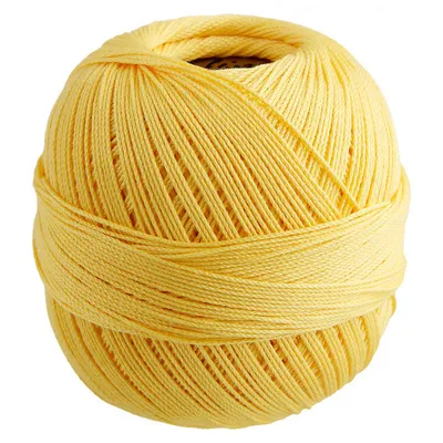 Produktbild von Elisa Häkelgarn,Filethäkelgarn,50g/200m,100% Baumwolle, Stärke 5, für Tischdecken,Vorhänge,NS 1,75-2.0 mm 8536 zartgelb