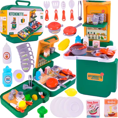 Image de MalPlay Coffre pour enfants Cuisine | Petit chef | Cuisine portable | Enfants à partir de 3 ans | Cuisine pour enfants avec accessoires