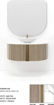 Image de Badezimmer Waschbecken braun Badezimmerarmaturen Badezimmermöbel Italien Stil