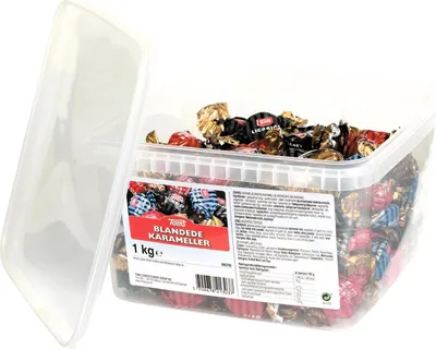 Produktbild von Toms Blandede Karameller 120Stk.1kg - 3-fach sortierte Toffees