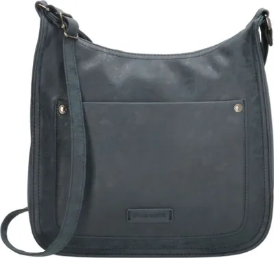 Produktbild von Damen Tasche Schultertasche Umhängetasche Crossover Bag Leder Optik Handtasche Blau