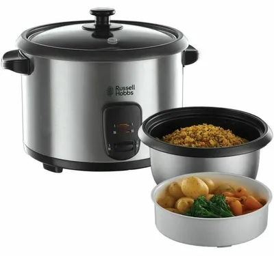 Image de Russell Hobbs Reis Cooker 19750-56 gris acier inoxydable acier 700 W 1,8 L (Reconditionné – Grade B)