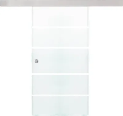 Obrázek produktu pro HOME DELUXE - Posuvné skleněné dveře SIRENA - matné sklo s pruhy - 205 x 90 cm, včetně vodicí lišty a příslušenství I Skleněné dveře Interiérové dveře do bytu