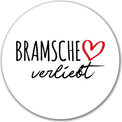 Produktbild von Huuraa Aufkleber Ganderkesee verliebt 10cm rund Sticker Geschenkidee
