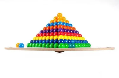 Imagen del producto de Juguete de madera, juego de bolas en equilibrio, tamaño XXL, dimensiones: 610 x 610 x 100 mm. Nuevo