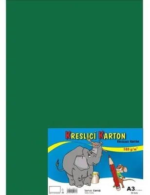 Zdjęcie produktu dla Karton kreslící A3, 180 g, tmavě zelený, 50 ks