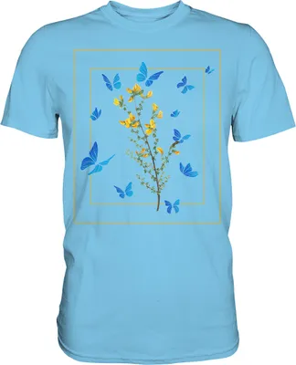 Produktbild von Frauen Blauer Schmetterling T-Shirt – Sky Blue / XXL
