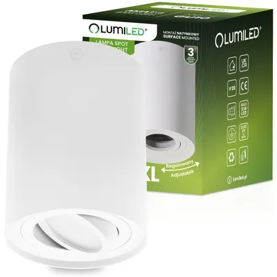 Produktbild von LUMILED Aufbauleuchte Aufbauspot Aufbaustrahler Aufbauleuchte Aufputz GU10 LED Deckenspot Downlight schwenkbar Deckenlampe Rund Weiß 125 mm