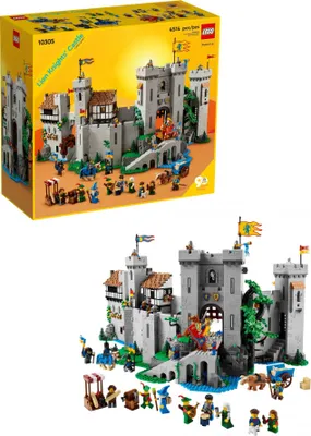 Produktbild von LEGO ICONS 10305 Löwenritterburg, 4514 Teile, 22 Minifiguren, aufklappbar, für Erwachsene, 440x380x330mm (BxHxT)