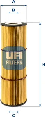 Produktbild von Ölfilter UFI 25.181.00 Filtereinsatz für SCANIA P,G,R,T - series L,P,G,R,S - series