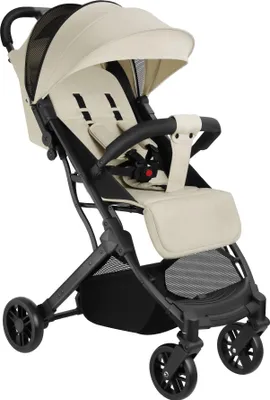 Image de Poussette buggy FINN pliable avec harnais à 5 points - gris/beige