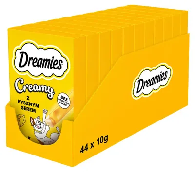 Zdjęcie produktu dla Dreamies Creamy 44x10g Kremowy Przysmak Dla Kotów Z Serem