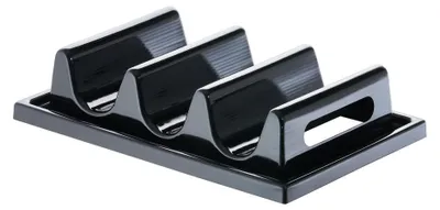 Produktbild von APS 11887 Snackpresenter, 3 Mulden, 29 x 19 cm, Höhe 6,5 cm, Polystyrol, mit Saftrinne und Griffmulde,  Germany