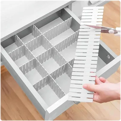 Produktbild von 20 Stück Schubladeneinteiler Schubladenteiler Fachteiler Zuschneidbar 47 x 7 cm