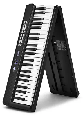 Obrázek produktu pro Digitální klavír, přenosný design, Bluetooth MIDI konektivita, černá barva