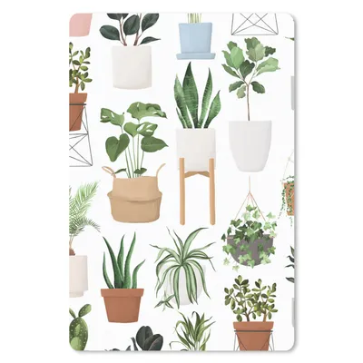 Produktbild von MuchoWow® Mauspad Mousepad Pflanzen - Blumentopf - Weiß 18x27 cm - Mousepads - Maus Mat - Pad - Mausunterlage
