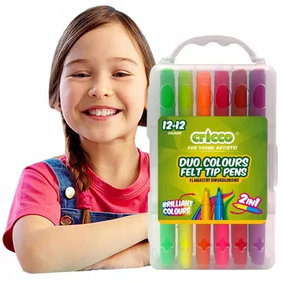 Produktbild von CRICCO Doppelseitige Filzstifte 24 Farben Set