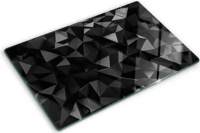 Produktbild von Tulup Glas Herdabdeckplatte - 80x52 cm - Glaskeramikkochfeld-Abdeckung Spritzschutz Glasabdeckplatte - Einteilig - Kunst: Modern & Klassisch - 3D-Abstraktion - Schwarz