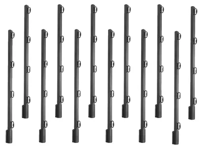 Image de VEVOR Protection contre l'escalade de clôture, pack de 12. Bras de fil de fer barbelé 815x75x45 mm, déflecteur de fil de fer barbelé, support de fil de fer barbelé en acier, bras de rallonge de fil de fer barbelé monté à plat ou en surface