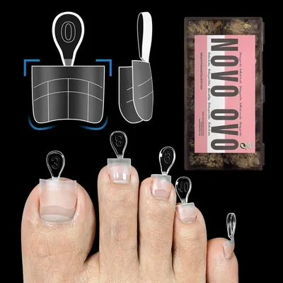 Productafbeelding van Kunstmatige nagels, halfbedekt, vierkant, medium, 300 stuks, 15 maten, met hulplijn