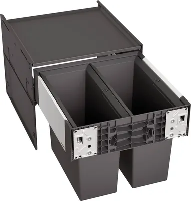 Image de BLANCO 526200 SELECT II 45/2 Système de déchets 32 (2x16) litres pour largeur d'armoire 45 cm / raccordement frontal