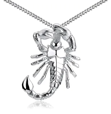 Produktbild von MATERIA Skorpion Anhänger für Herren Kette Sternzeichen Herrenschmuck aus 925 Sterling Silber rhodiniert KA-370