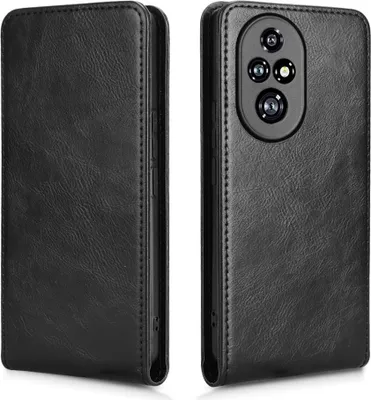 Immagine prodotto di Custodia per HONOR 200 Pro - Cover portafoglio Phonesta Leather Vertical Flip - Nero