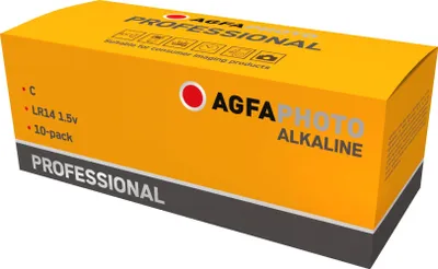 Produktbild von Agfaphoto Batterie Alkaline, Baby, C, LR14, 1.5V Professional, Retail Box (10-Pack)